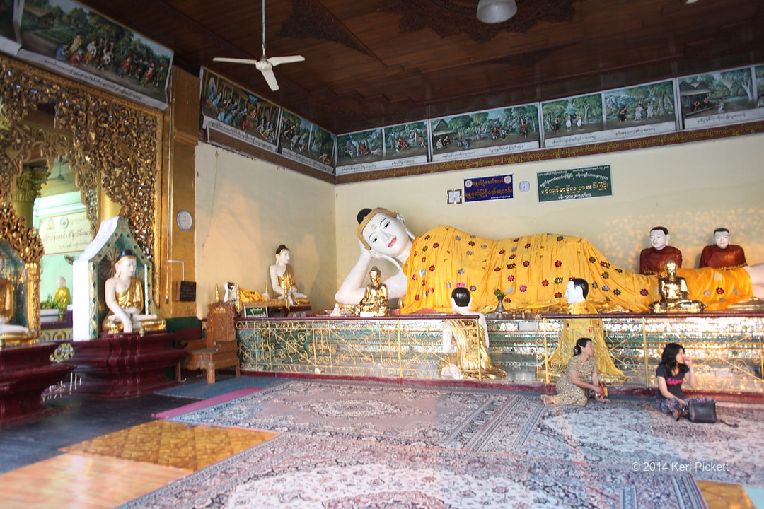 Schwedagon Pagoda is a complex of temples and shrines with many side temples for worship.